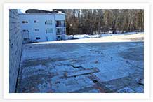 Photo of the east end after full demo/removal.