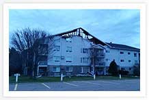 On the east end of the building, the third floor and loft areas were completely removed, and we gutted all of the second and first floor areas